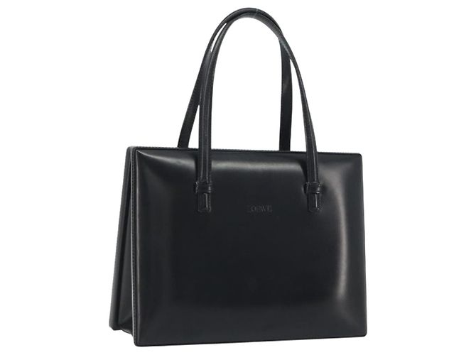 Borsa a mano LOEWE in pelle nera Auth bs36661 Nero