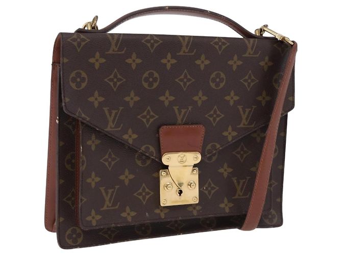 LOUIS VUITTON Bolso Monogram Monceau 28 2way M51185 LV Auth BA14646 Monograma