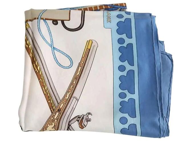 Carré Hermès in seta blu