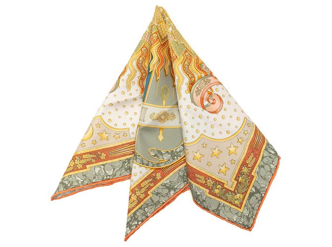 Sciarpa in seta Multi Hermès Carpe Diem 90 Multicolore 