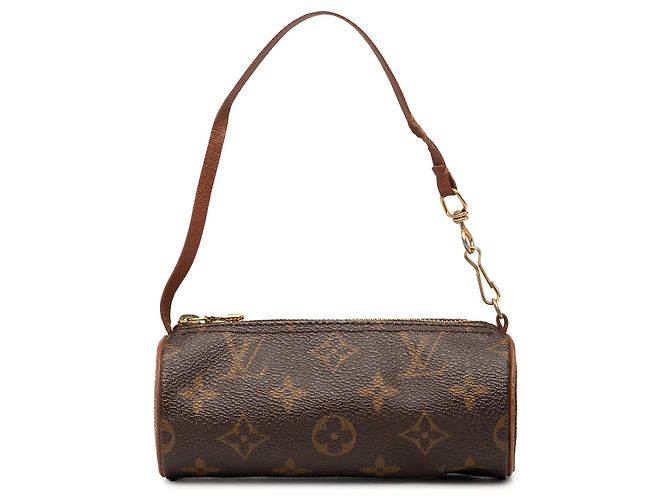 Braune Louis Vuitton Monogram Papillon Pochette Handtasche