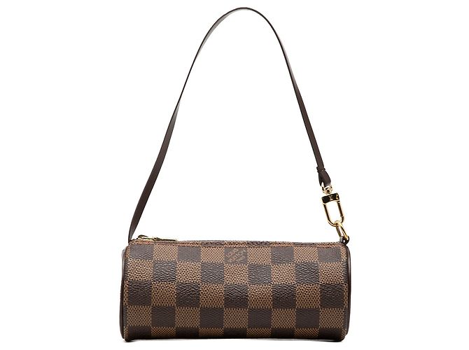 Papillon Borsa pochette Louis Vuitton Damier Ebene marrone