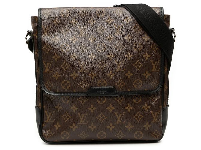 Borsa a tracolla Louis Vuitton Monogram Macassar Bass MM marrone