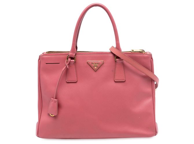 Borsa Prada Medium Saffiano Lux Galleria Double Zip rosa
