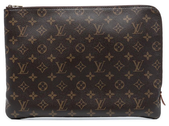 Clutch Louis Vuitton Monogram Etui Voyage MM Marrone