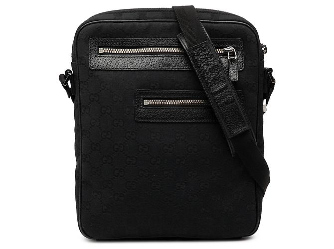Borsa a tracolla Gucci GG Canvas nera Nero