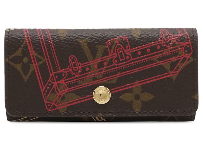 Brown Louis Vuitton Monogram Trunk 4 Key Holder