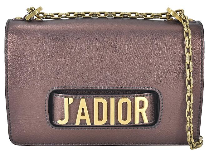 Borsa a tracolla con patta a catena Dior Medium J'Adior marrone