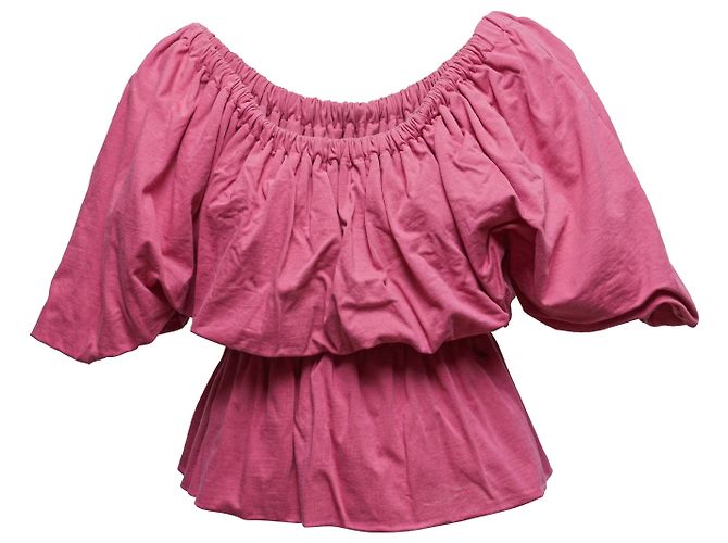 Rosa Dries Van Noten Top mit Rundhalsausschnitt Größe US S Pink