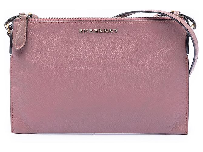 Borsa a tracolla in pelle Peyton rosa Burberry