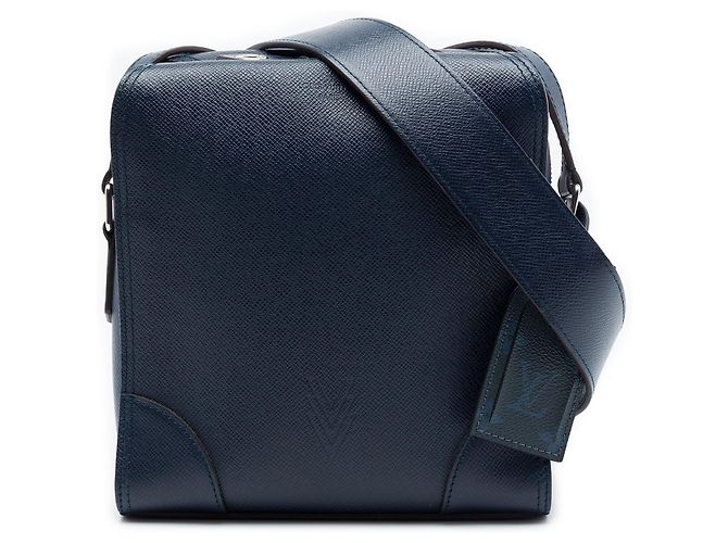 Borsa a tracolla Louis Vuitton Taiga Nikolai blu
