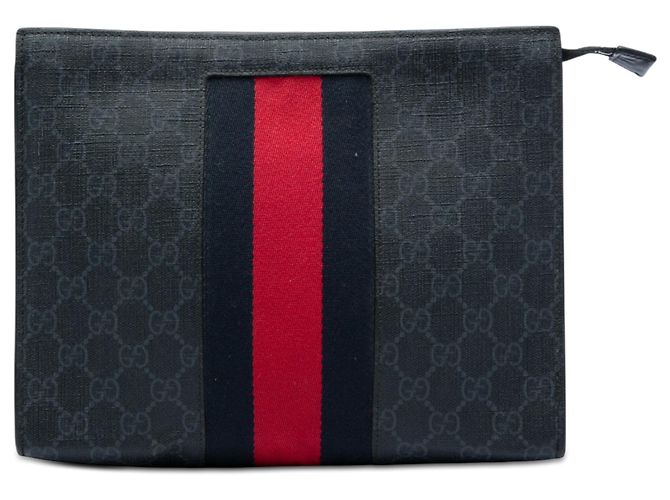 Clutch Gucci GG Supreme Web nera Nero
