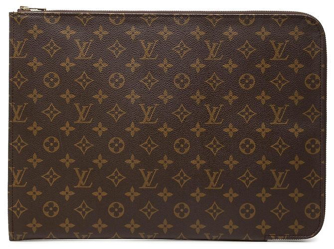 Pasta Executiva Louis Vuitton Monogram Poche Documents Portfolio Marrom