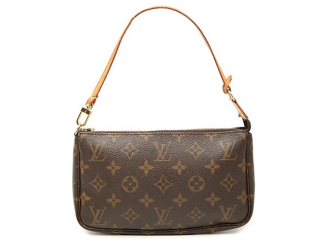 Borsa a tracolla Louis Vuitton Monogram Pochette Accessoires marrone