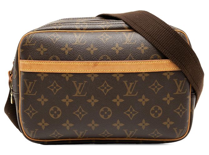 Bolso bandolera Louis Vuitton Monogram Reporter PM marrón Castaño