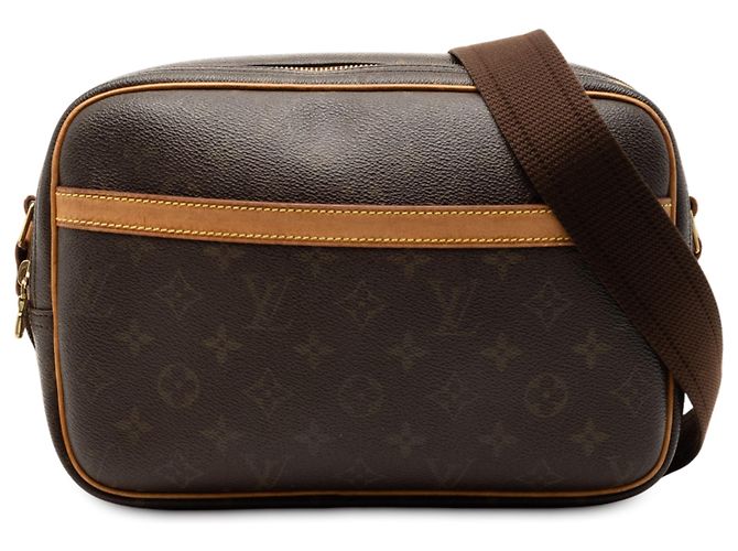 Borsa a tracolla Louis Vuitton Monogram Reporter PM marrone