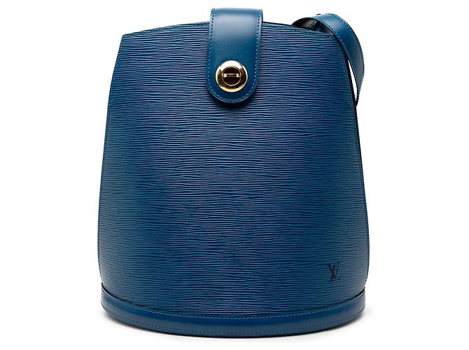Borsa a tracolla Louis Vuitton Epi Cluny blu