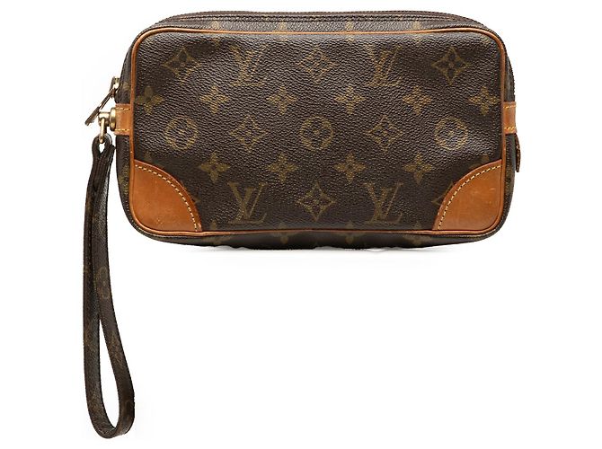 Clutch Louis Vuitton Monogram Marly Dragonne PM Marrone