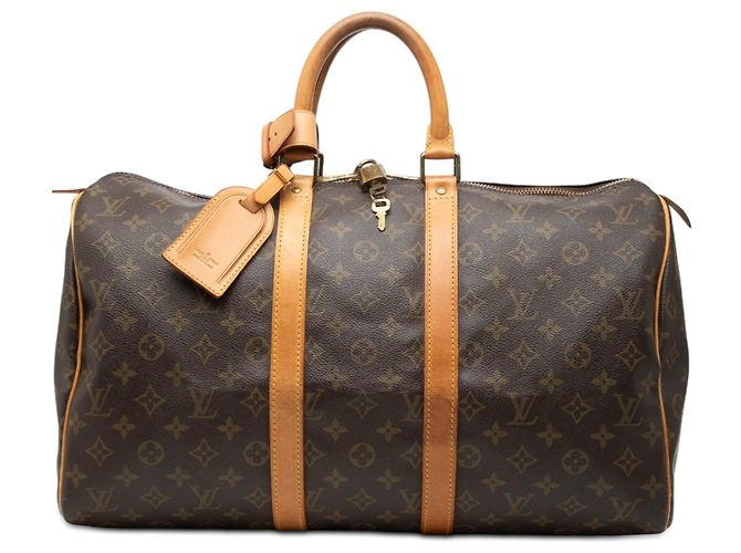 Bolsa de viagem Louis Vuitton Monogram Keepall 45 marrom