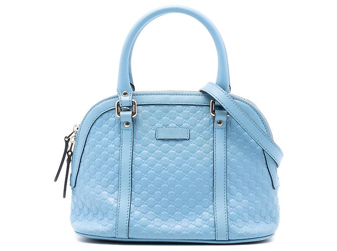 Borsa blu Gucci Mini Microguccissima Dome Satchel