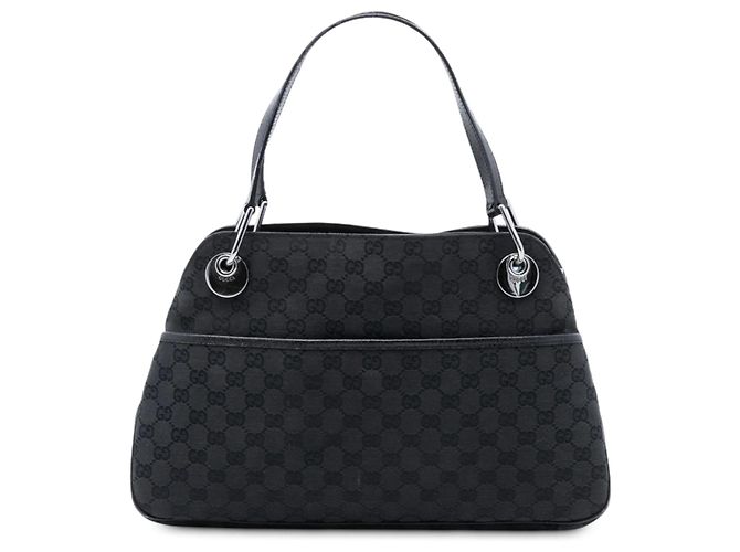 Gucci Medium GG Canvas Eclipse Schultertasche schwarz