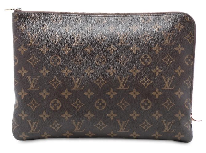 Clutch Louis Vuitton Monogram Etui Voyage MM Marrone