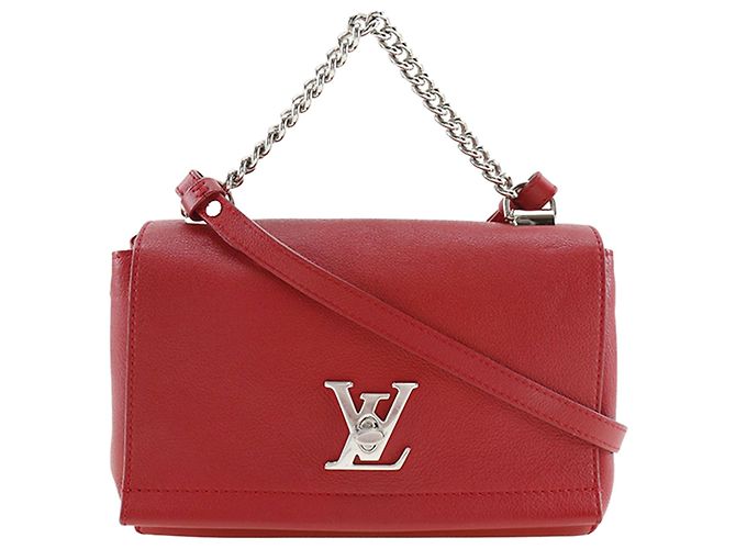 Twist Borsa Lockme II BB in pelle rossa Louis Vuitton Rosso