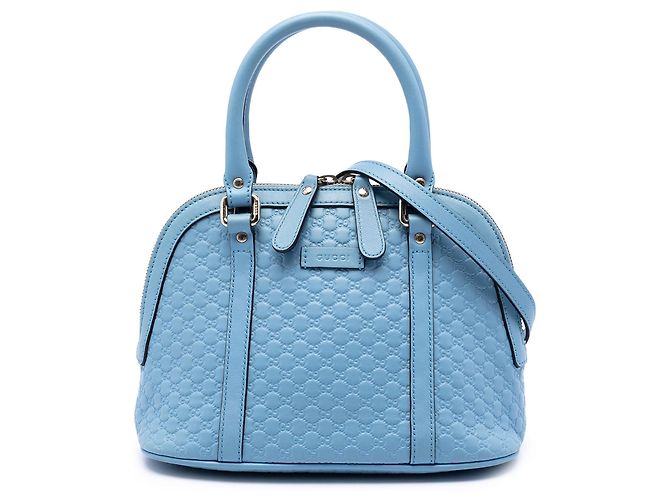 Borsa blu Gucci Mini Microguccissima Dome Satchel