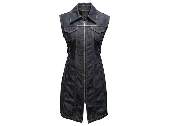 Givenchy Blaues Kleid mit Reißverschluss Größe FR 36
