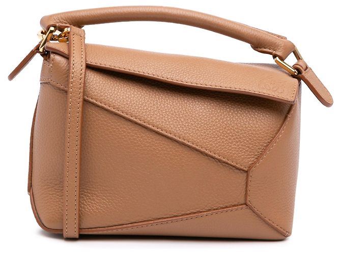 Borsa Mini Puzzle Edge LOEWE in vitello marrone
