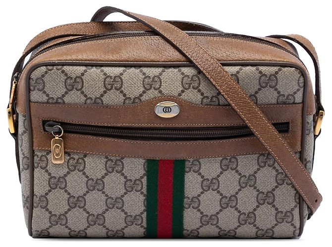 Gucci GG Supreme Web Crossbody Bag beige