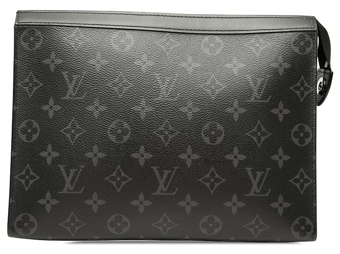Clutch Pochette Voyage MM Monogram Eclipse negra Louis Vuitton Negro