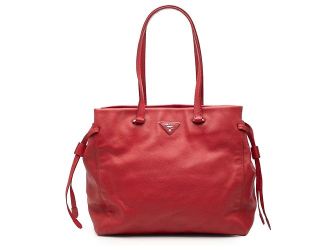 Tote Red Prada Vitello Daino Rosso