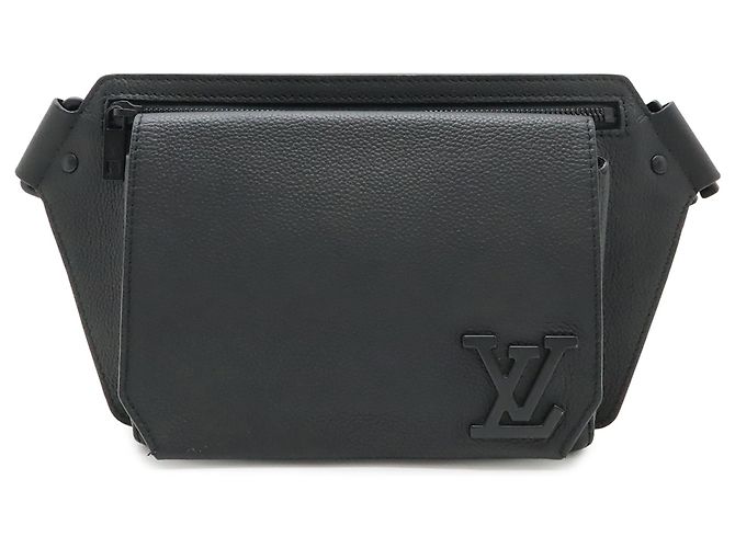 Borsa a tracolla nera Louis Vuitton Aerogram Takeoff Sling Belt Bag Nero