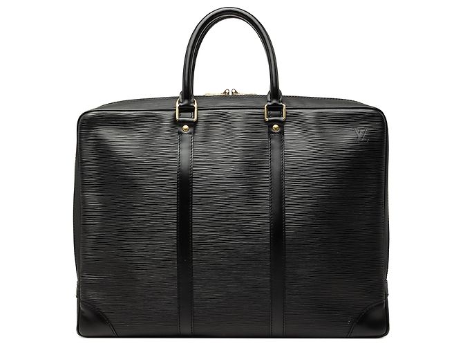 Borsa da viaggio business Epi Porte Documents nera Louis Vuitton Nero