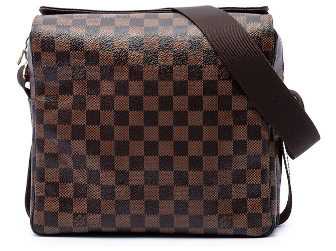 Borsa a tracolla Louis Vuitton Damier Ebene Naviglio marrone