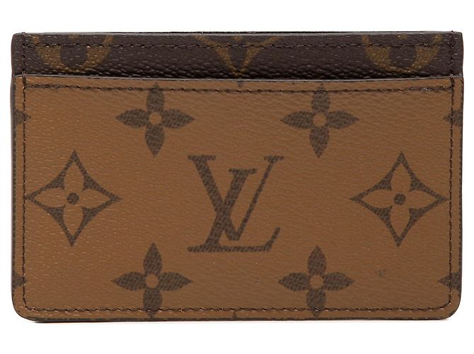 Brown Louis Vuitton Monogram Reverse Card Holder