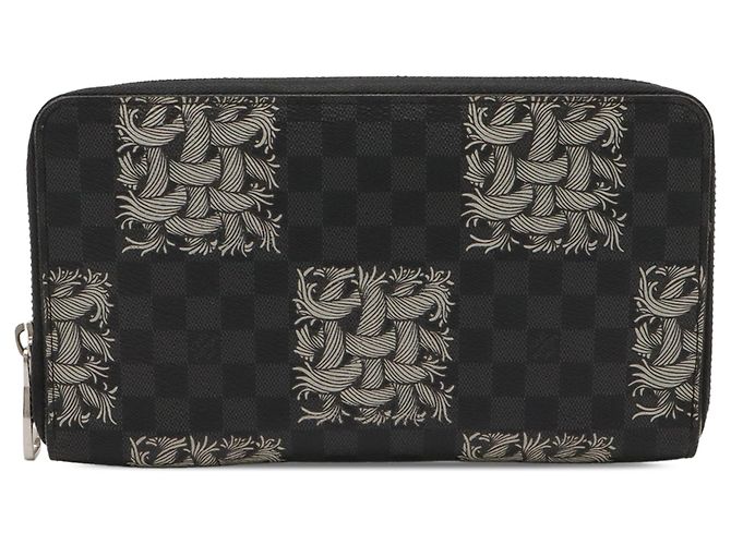 Portafoglio organizer lungo Louis Vuitton Christopher Nemeth Damier Graphite nero