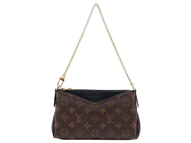 Clutch e borsa Louis Vuitton Monogram Pallas nera Nero