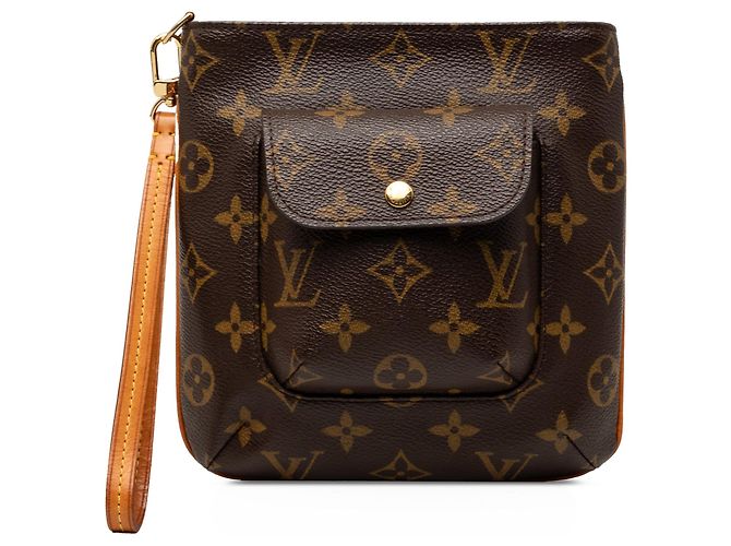 Louis Vuitton Monogram Partition Clutch Bag braun
