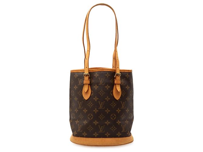 Petit Bucket Louis Vuitton Monogram marrón Castaño