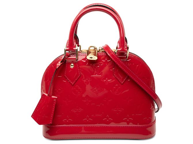 Borsa Louis Vuitton Monogram Vernis Alma BB Rossa Rosso