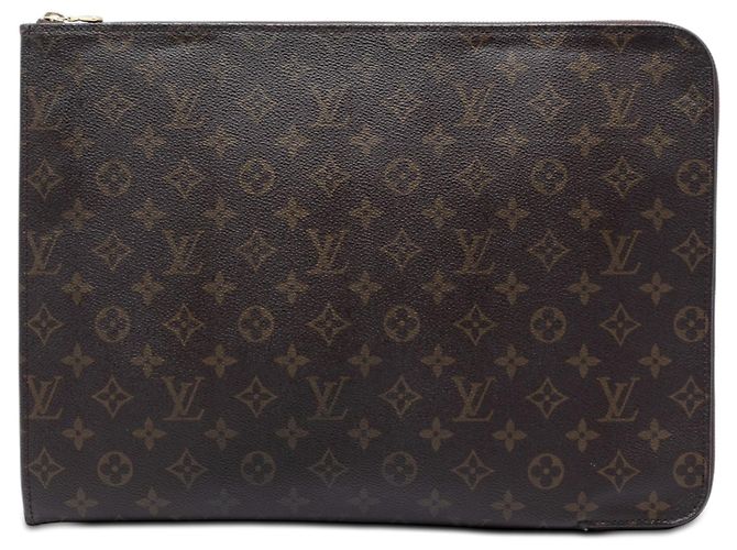 Pasta Executiva Louis Vuitton Monogram Poche Documents Portfolio Marrom