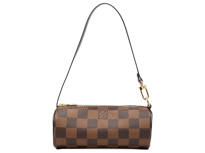 Braune Louis Vuitton Damier Ebene Papillon Pochette Handtasche