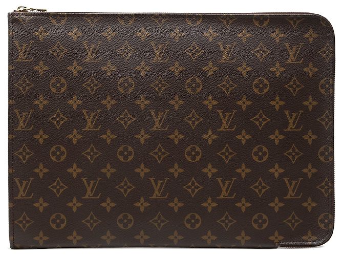 Brown Louis Vuitton Monogram Poche Documents Portfolio Business Bag