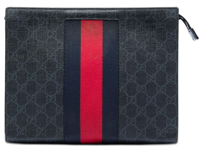 Clutch Gucci GG Supreme Web nera Nero