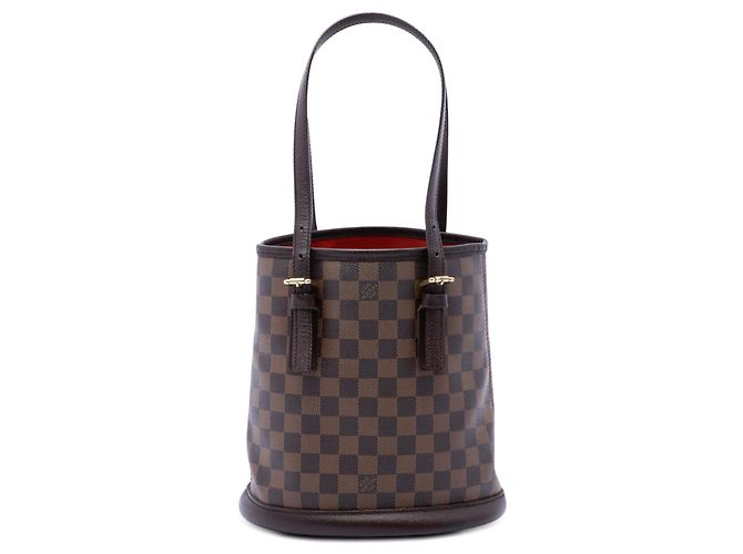 Bucket Borsa a secchiello Marais in Damier Ebene marrone Louis Vuitton