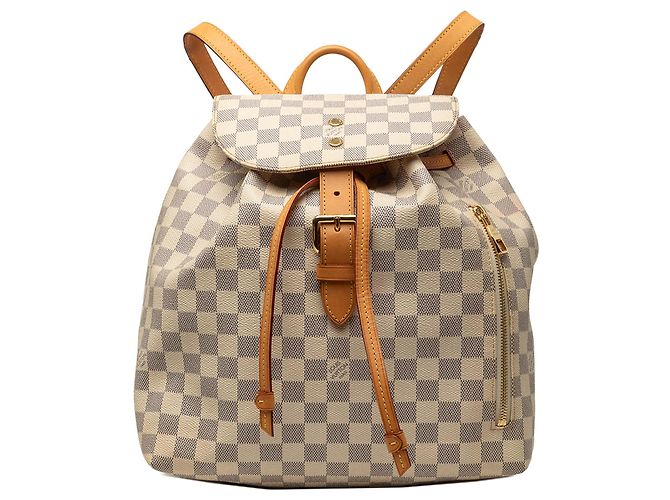 Weißer Louis Vuitton Damier Azur Sperone Rucksack