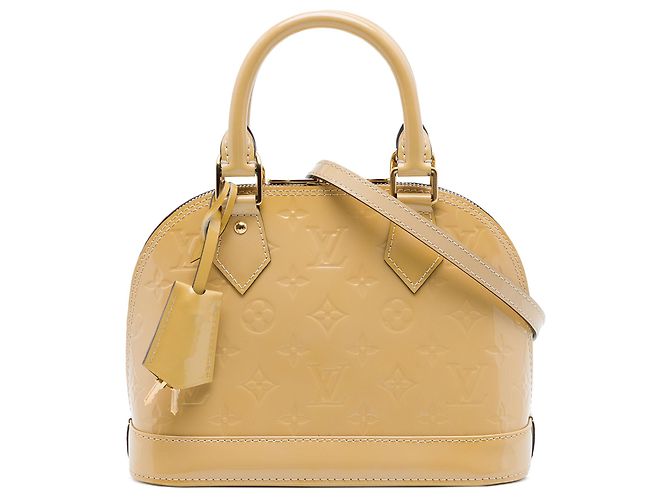 Louis Vuitton Monogram Vernis Alma BB Satchel Braun