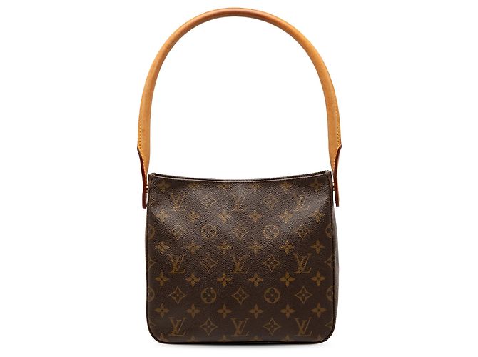Borsa a tracolla Louis Vuitton Monogram Looping MM marrone
